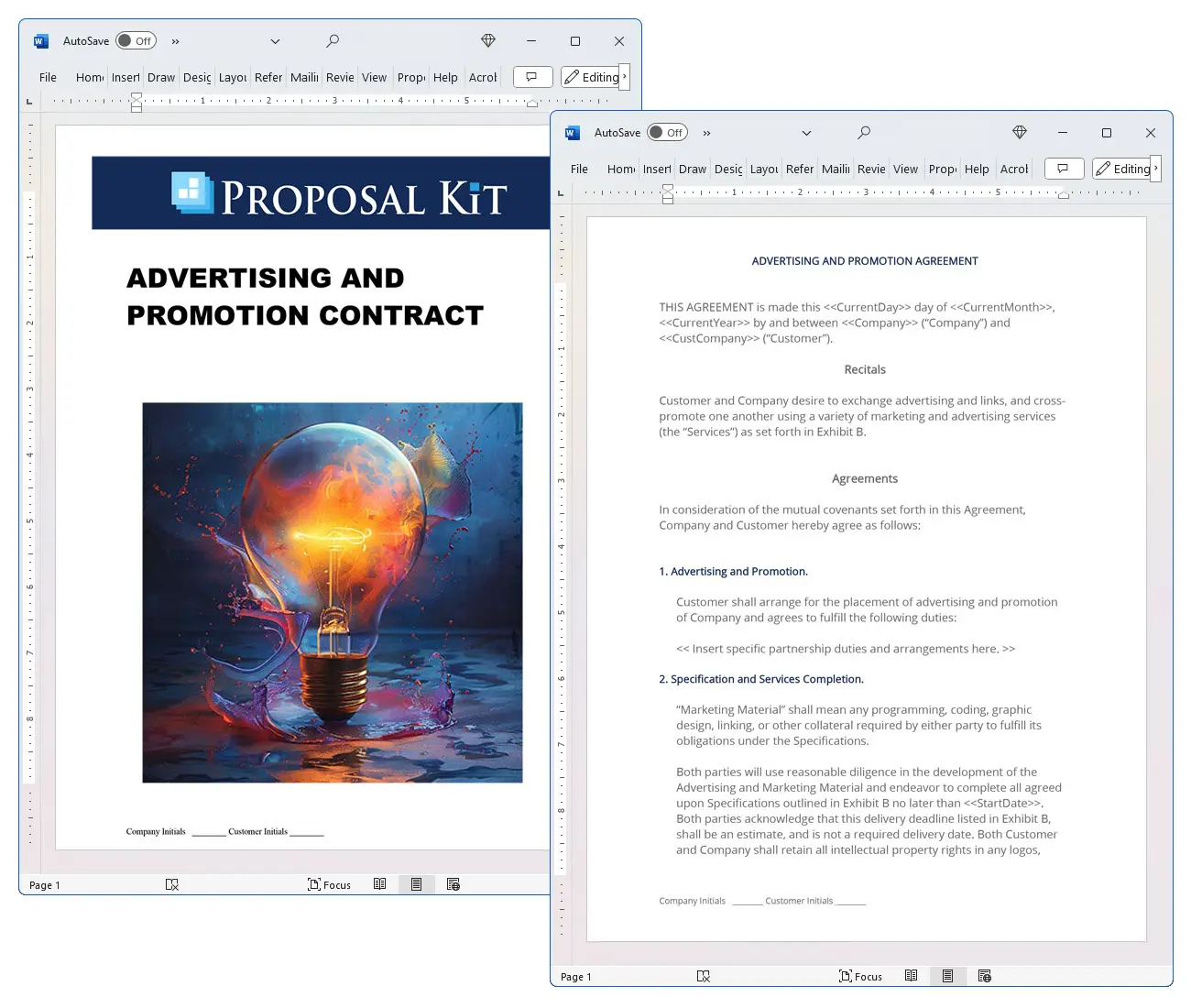 Advertising and Promotion Contract Concepts