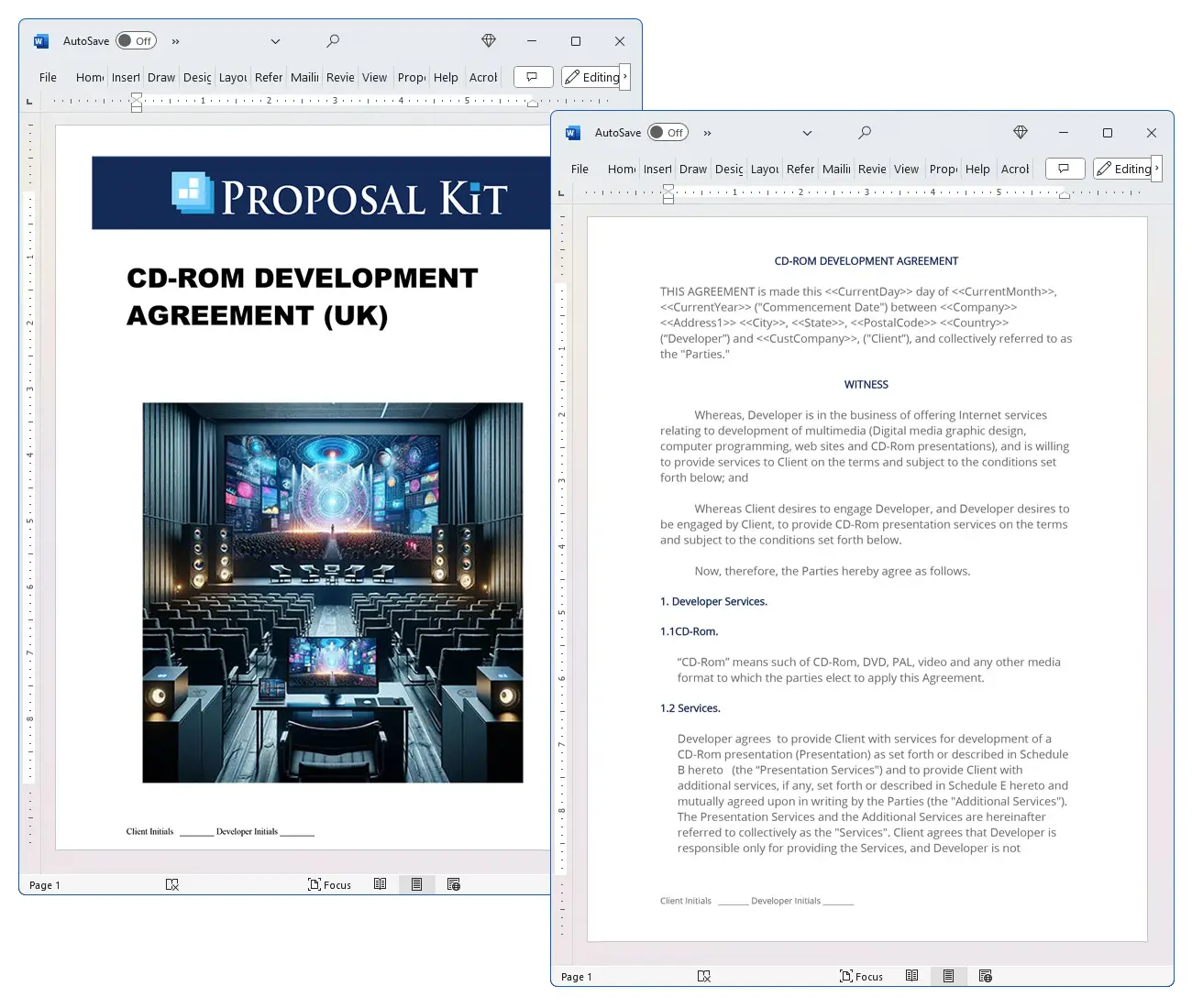 CD-ROM Development Agreement (UK) Concepts