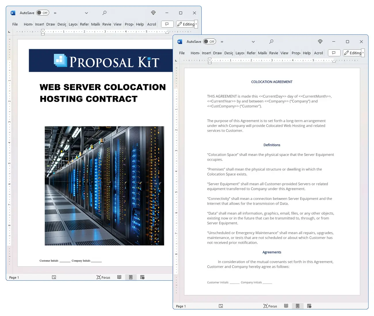 Web Server Colocation Hosting Contract Concepts
