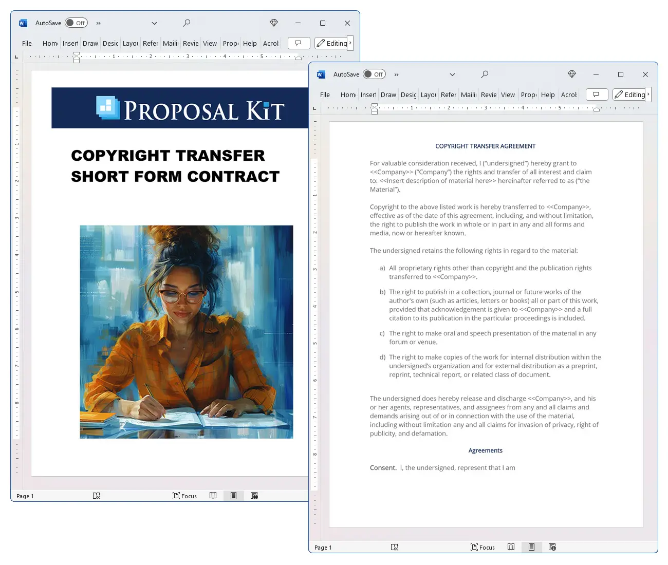 Copyright Transfer Short Form Contract Concepts
