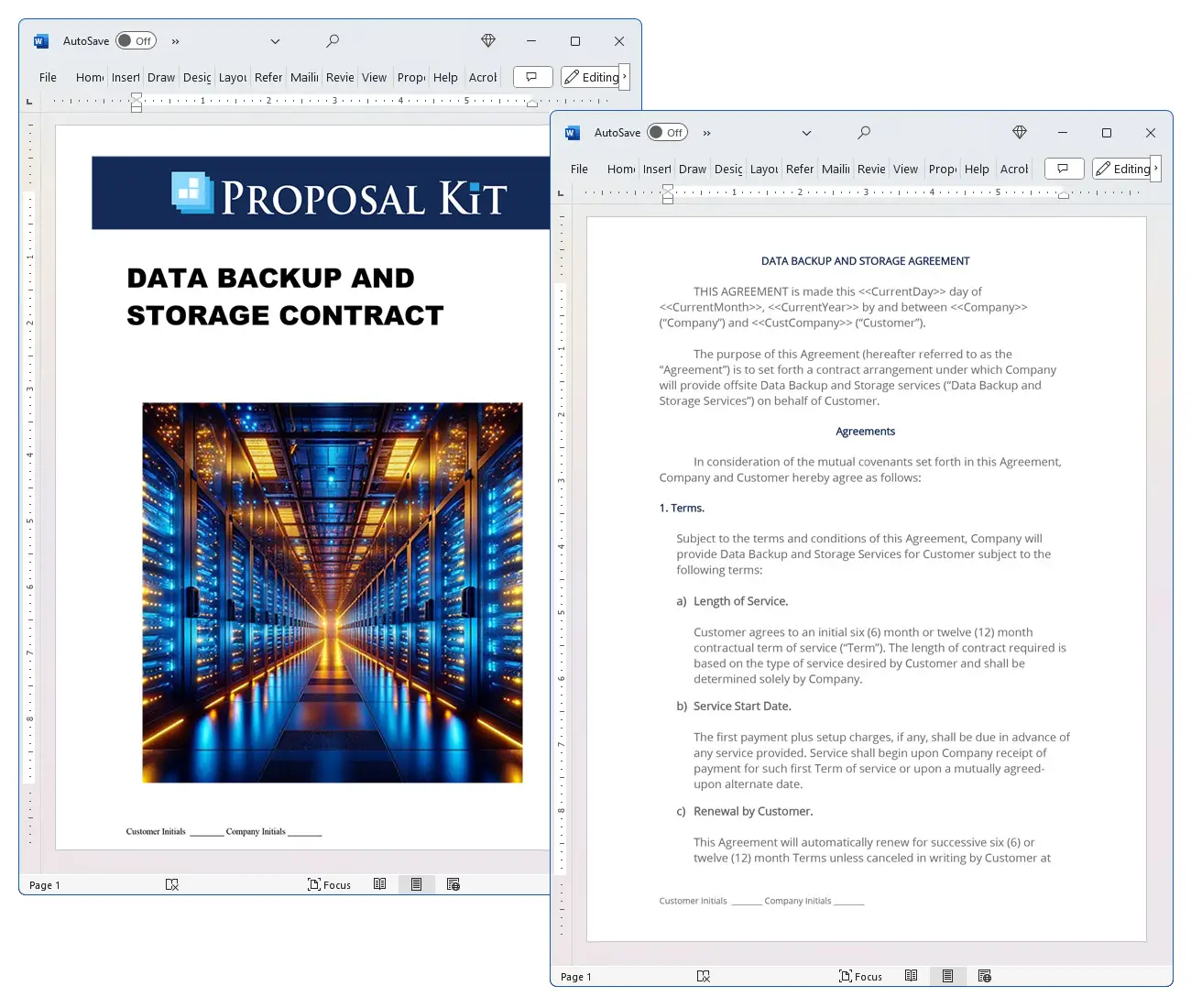 Data Backup and Storage Contract Concepts