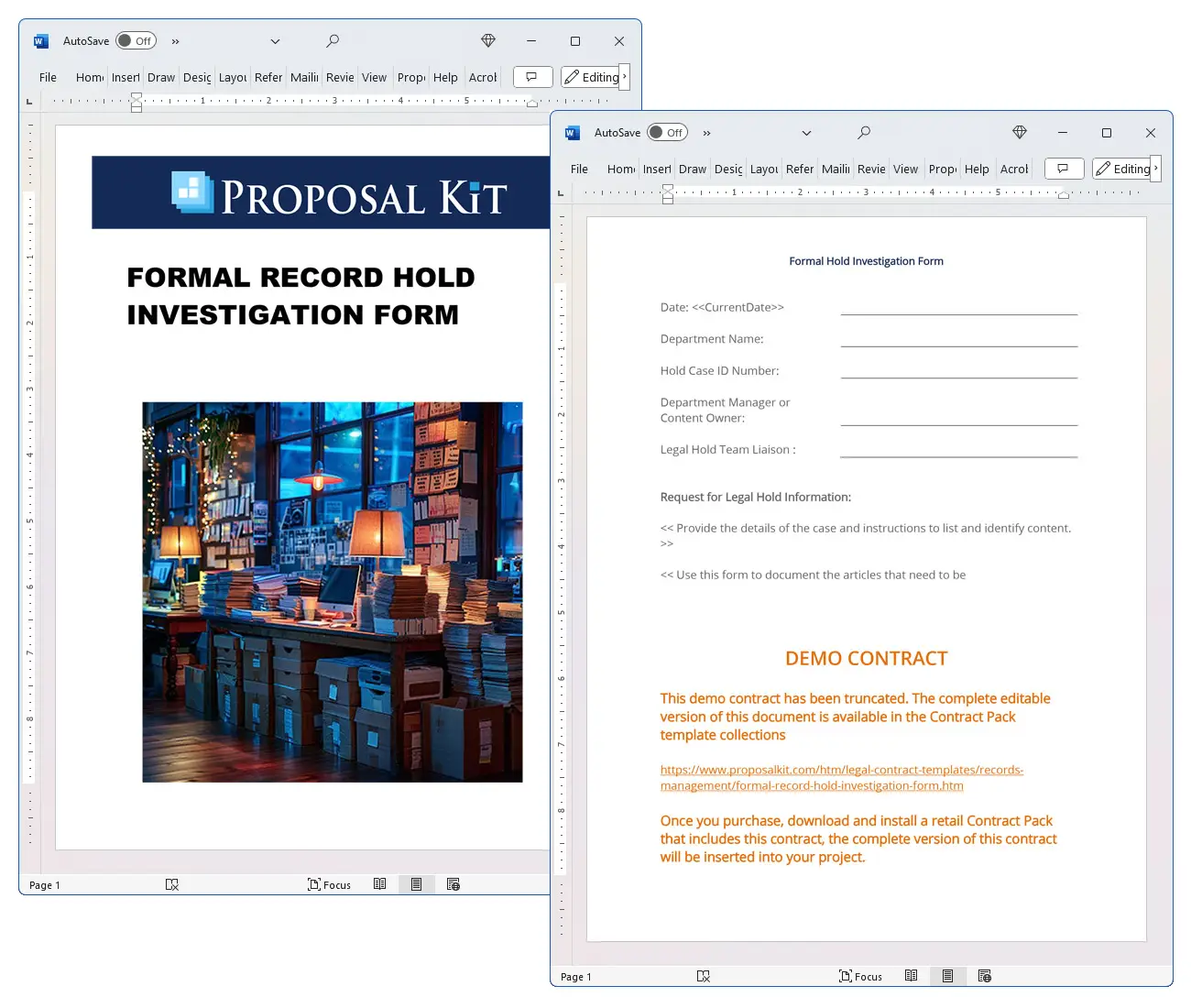 Formal Record Hold Investigation Form Concepts