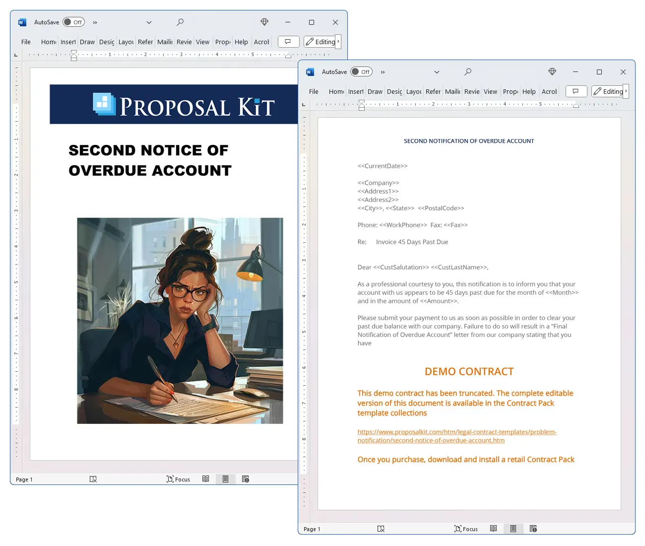 Second Notice of Overdue Account Concepts