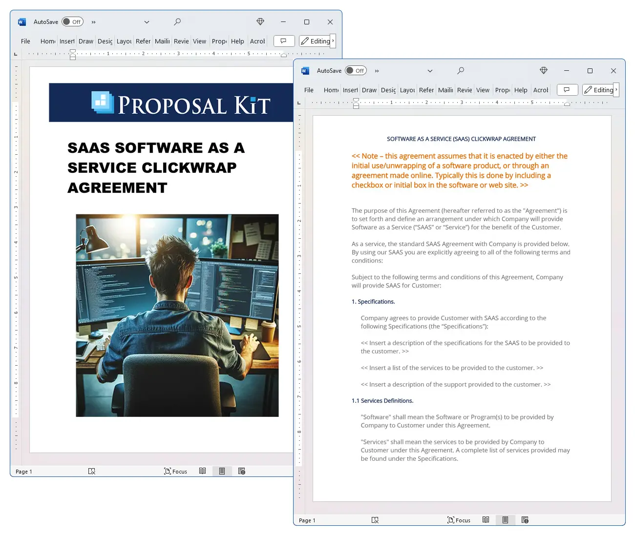SAAS Software as a Service Clickwrap Agreement Concepts