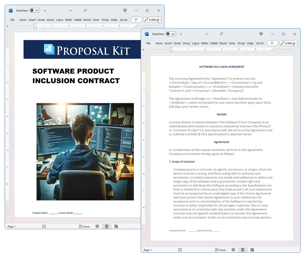 Software Product Inclusion Contract Concepts