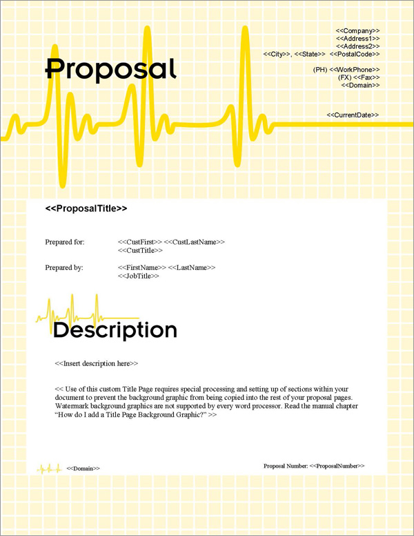 Proposal Pack Healthcare #1 Title Page