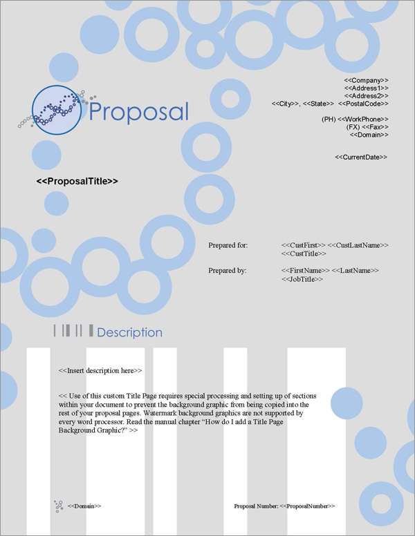 Proposal Pack Medical #3 Title Page