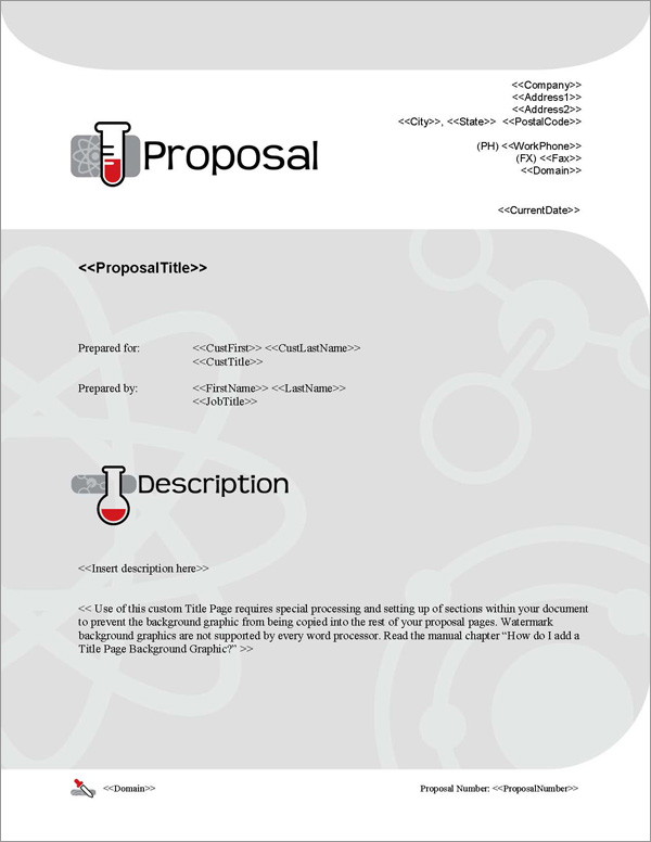 Proposal Pack Science #1 Title Page