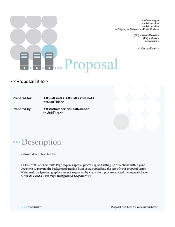 Proposal Pack Networks #2 Title Page