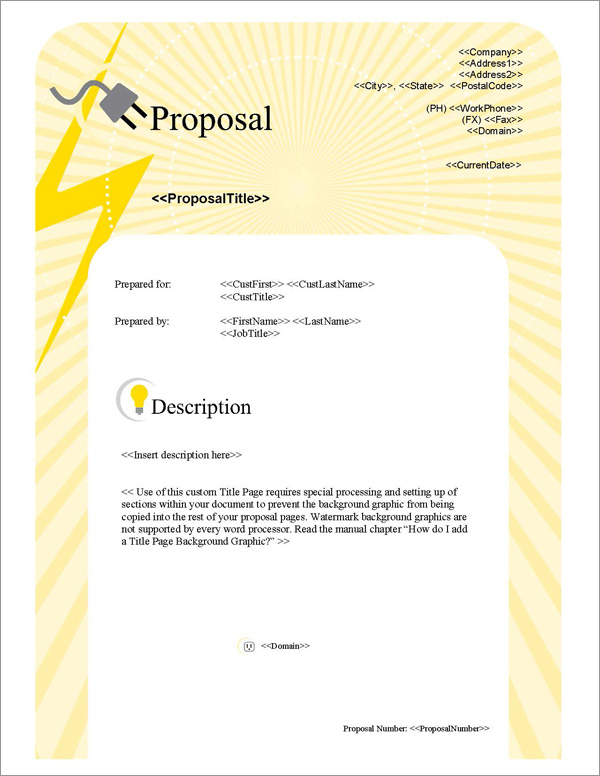  Electrical Proposal Template Word 