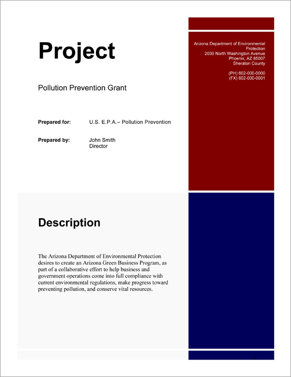 Proposal Pack for Government Grants Screenshot of Pages