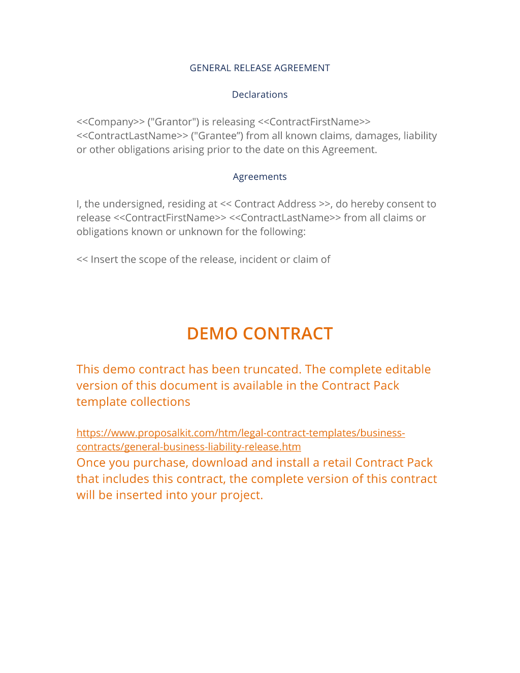 General Release Agreement 3 Easy Steps