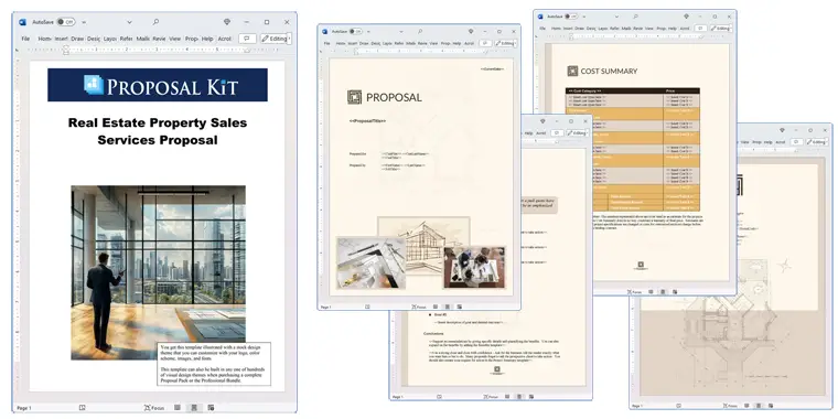 Proposal Pack Architecture #3 Screenshot of Pages