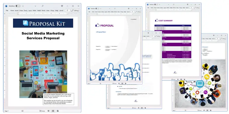 Proposal Pack Social Media #1 Screenshot of Pages