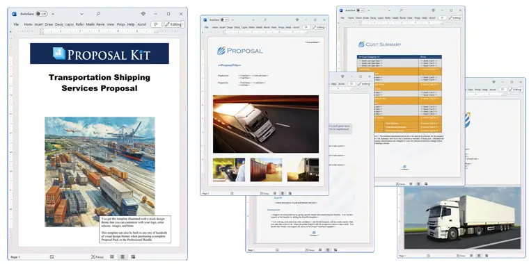 Proposal Pack Transportation #5 Screenshot of Pages