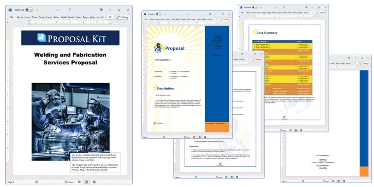 Proposal Pack Industrial #2 Screenshot of Pages