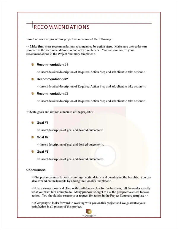 Proposal Pack Multimedia #2 Recommendations Page