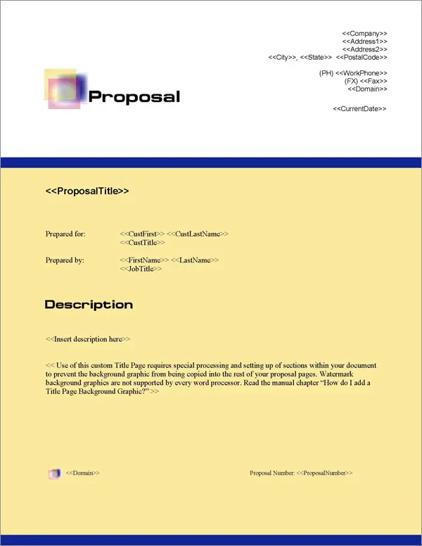 Proposal Pack Artsy #3 Title Page