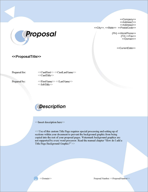 Proposal Pack In Motion #1 Title Page