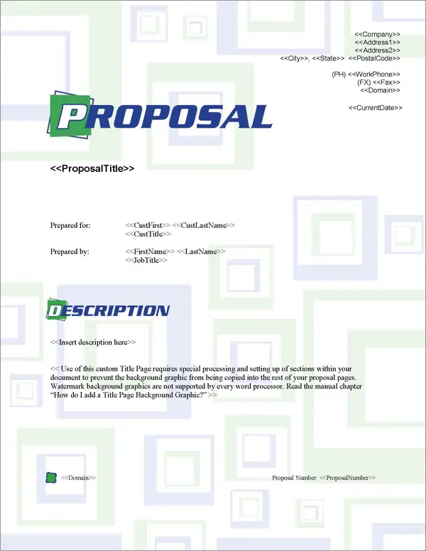 Proposal Pack Business #1 Title Page