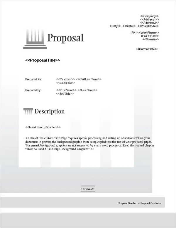 Proposal Pack Classic #4 Title Page