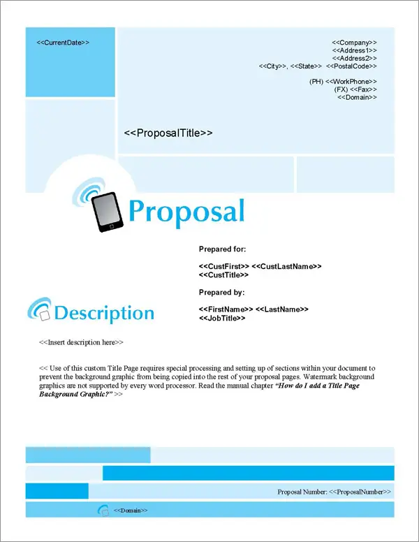 Proposal Pack Wireless #3 Title Page