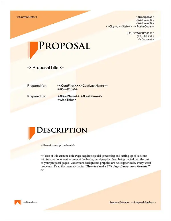 Proposal Pack Classic #5 Title Page