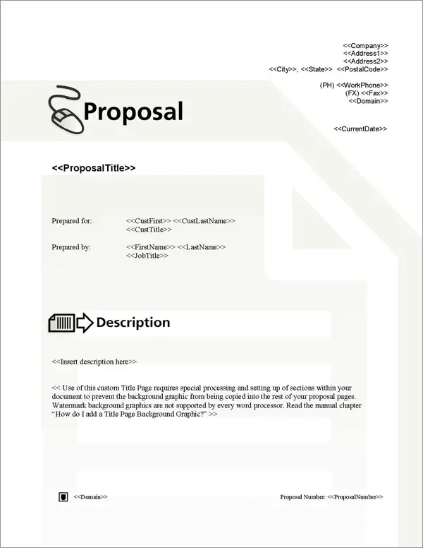 Proposal Pack Tech #4 Title Page