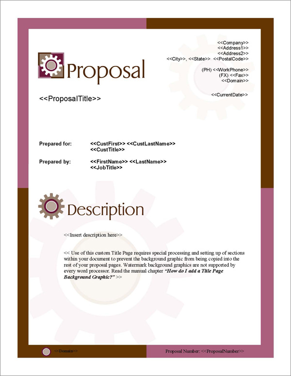 Proposal Pack Concepts #4 Title Page