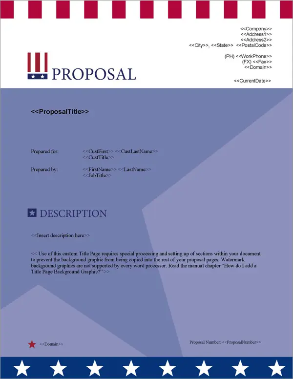 Proposal Pack Flag #2 Title Page