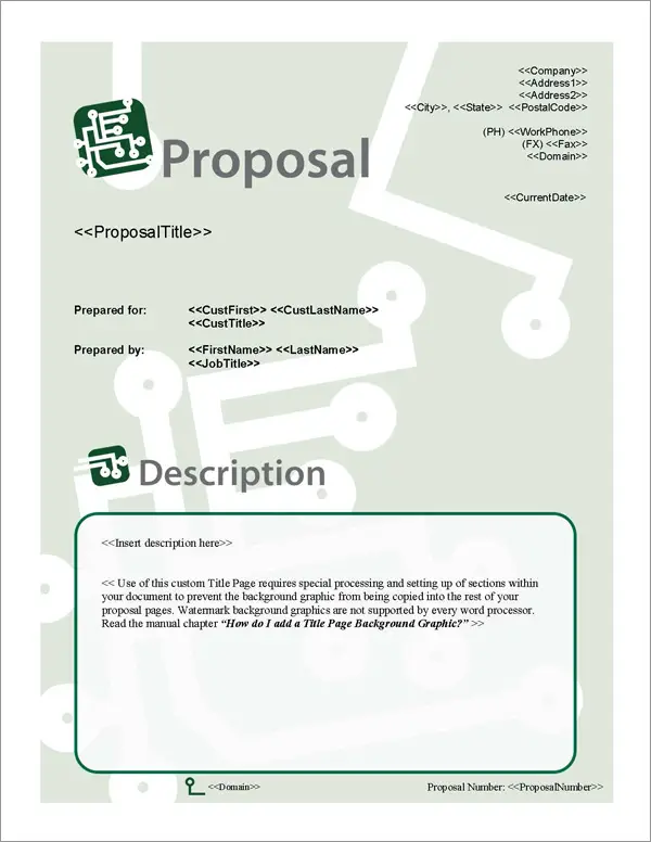 Proposal Pack Computers #3 Title Page