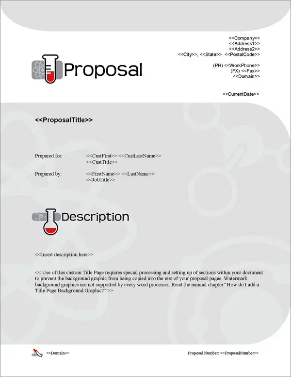 Proposal Pack Science #1 Title Page