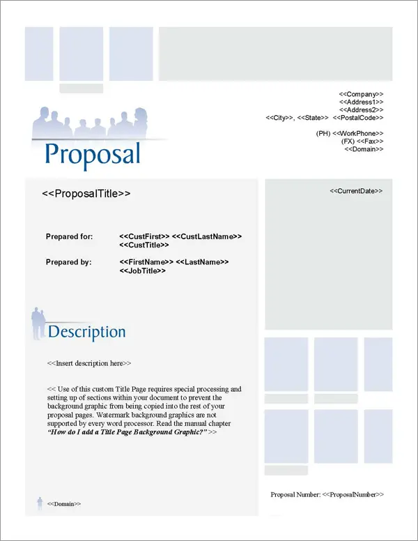 Proposal Pack Events #3 Title Page