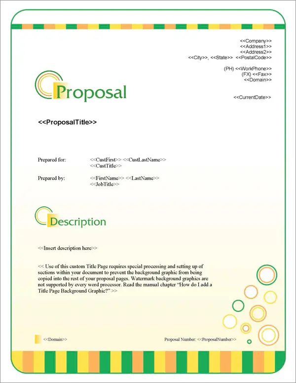 Proposal Pack Business #14 Title Page