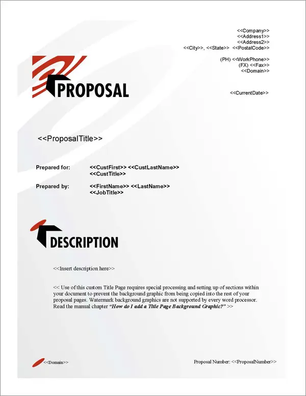 Proposal Pack Bullseye #1 Title Page