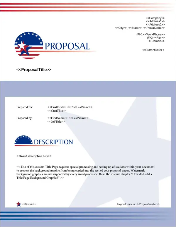 Proposal Pack Flag #3 Title Page