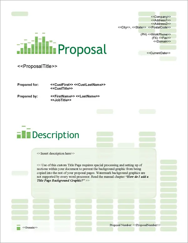 Proposal Pack Entertainment #6 Title Page