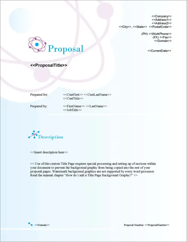 Proposal Pack Science #2 Title Page