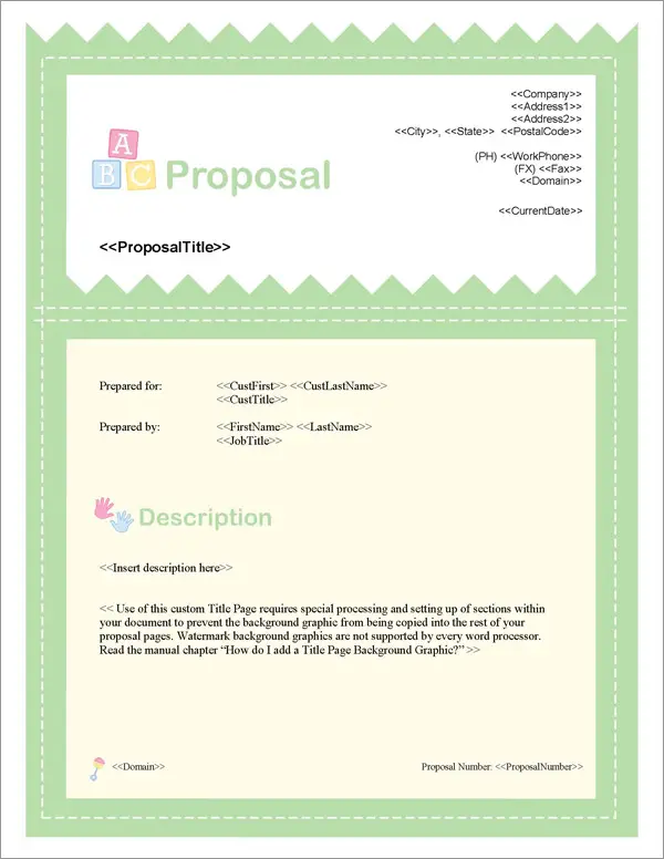 Proposal Pack Children #1 Title Page