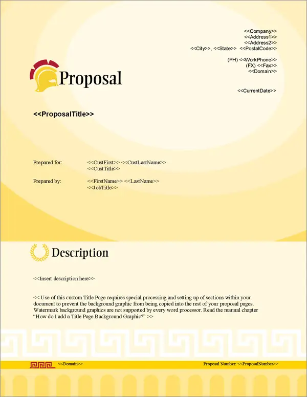 Proposal Pack Security #6 Title Page