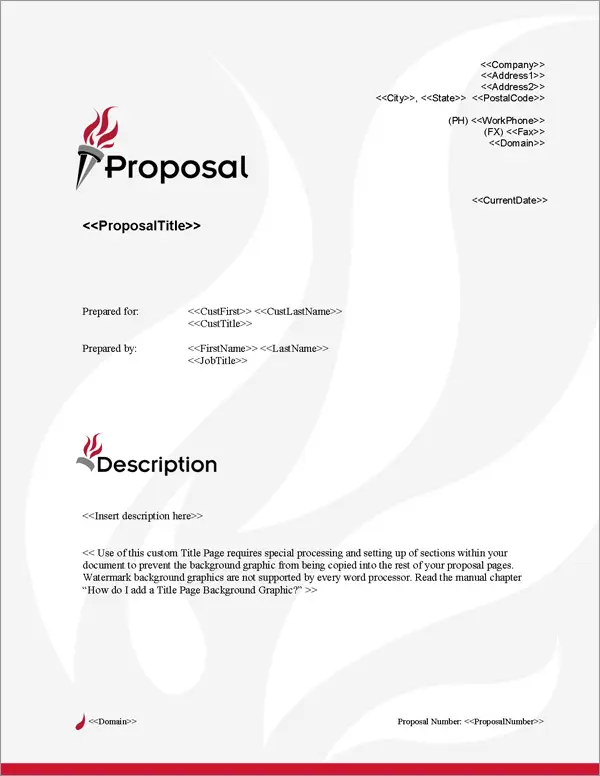 Proposal Pack Concepts #12 Title Page