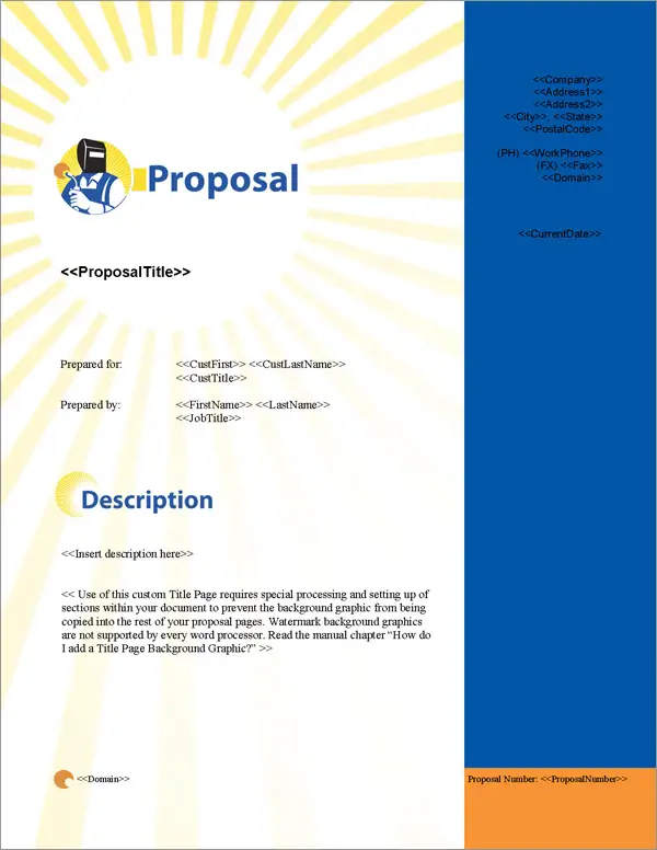 Proposal Pack Industrial #2 Title Page