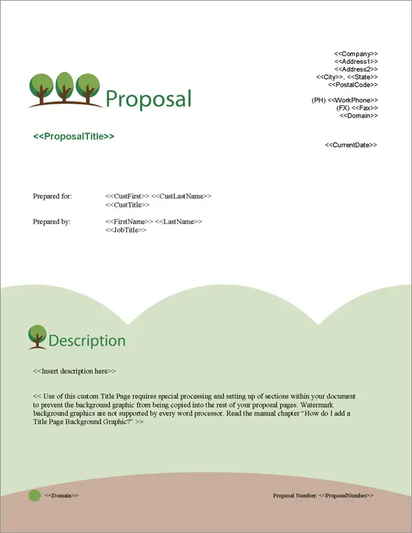 Proposal Pack Nature #6 Title Page