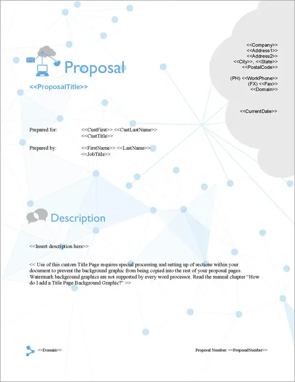 Proposal Pack Web #3 Title Page