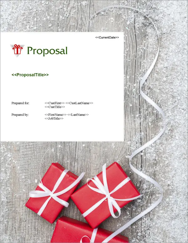 Proposal Pack Seasonal #3 Title Page