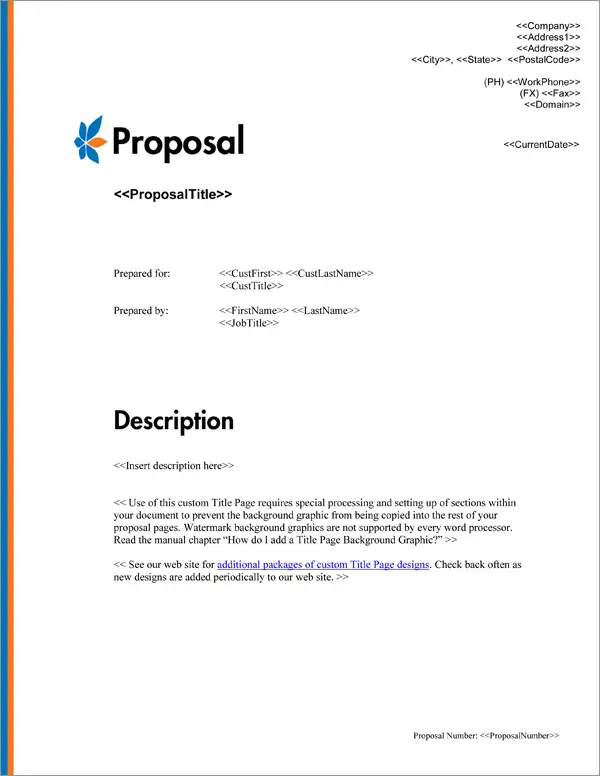 Proposal Pack Minimalist #6 Title Page