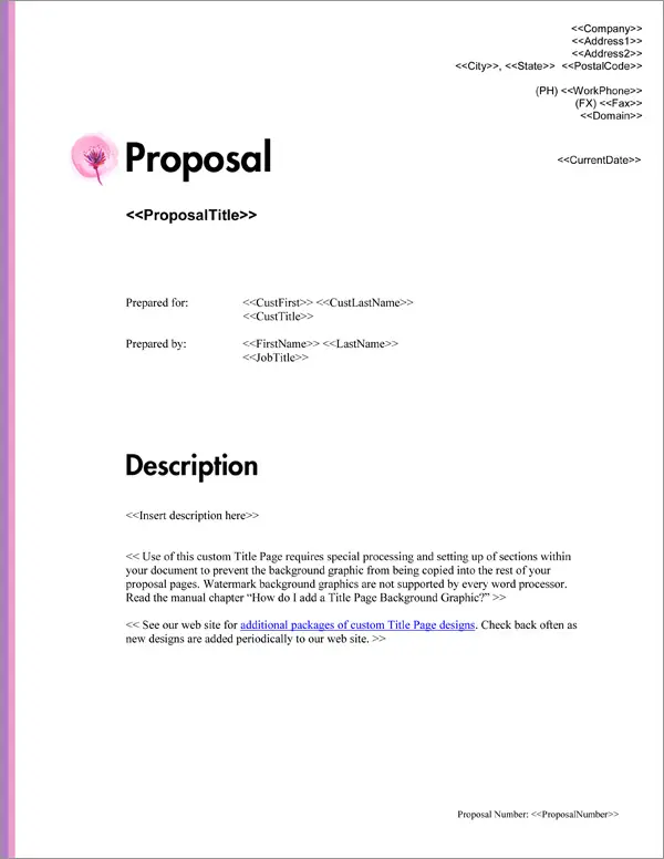 Proposal Pack Minimalist #10 Title Page