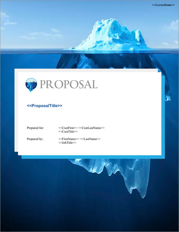 Proposal Pack Aqua #6 Title Page