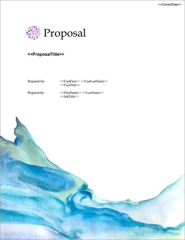 Proposal Pack Artsy #9 Title Page