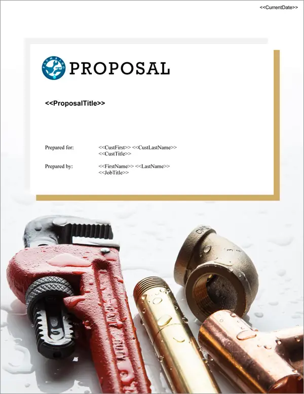 Proposal Pack Plumbing #2 Title Page